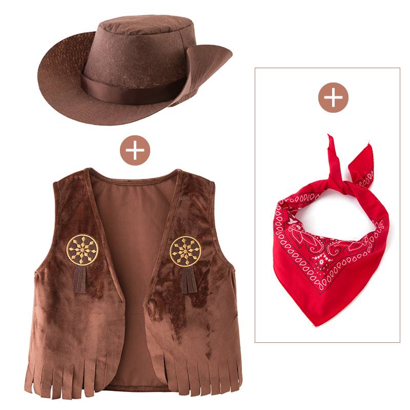 Coffee-coloured horse armor + hat + triangle